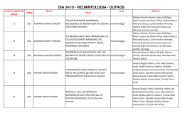 Apresentações do dia 24 de outubro