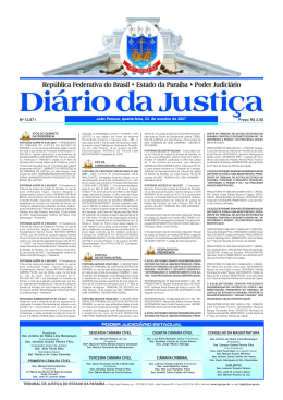 DIÁRIO DA JUSTIÇA 2007 Nº 12.871 Preço R$ 2,00 João Pessoa