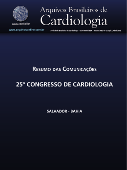 25&ordm; ConGResso de CaRdioLoGia - Arquivos Brasileiros de