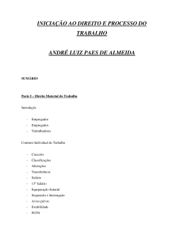 inicia&ccedil;&atilde;o ao direito e processo do trabalho andr&eacute; luiz paes de almeida