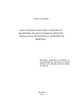 SANSON, ANDR&Eacute; LUIZ. - P&oacute;s-Gradua&ccedil;&atilde;o em Toxinologia