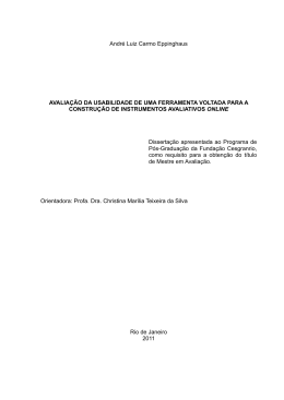 Andr&eacute; Luiz Carmo Eppinghaus AVALIA&Ccedil;&Atilde;O DA USABILIDADE DE
