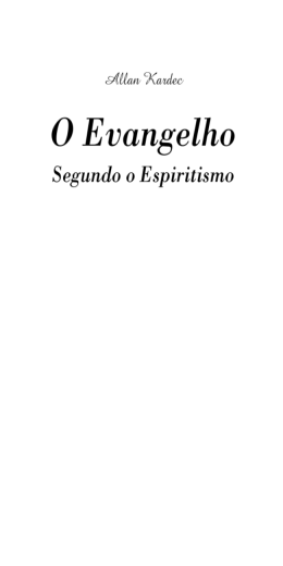 O Evangelho Segundo o Espiritismo