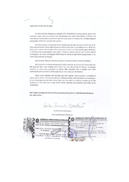 Espera Feliz, 03 de julho de 2013. Eu Andr&eacute; Ricardo Mendon&ccedil;a