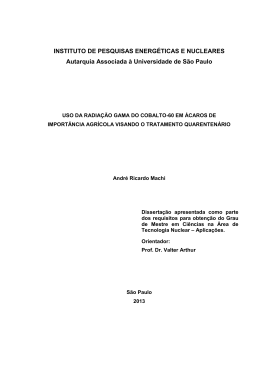 Uso da radia&ccedil;&atilde;o gama do Cobalto-60 em &aacute;caros de import&acirc;ncia