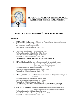 iii jornada cl&iacute;nica de psicologia resultado da submiss&atilde;o
