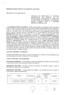 Termo aditivo 01 - APO - Autoridade P&uacute;blica Ol&iacute;mpica