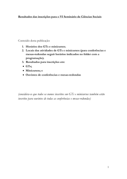 (considera-se que todos os nomes inscritos em GTs e