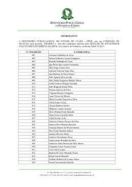 Lista de candidatos inscritos edital 43_2015 - Defensoria geral