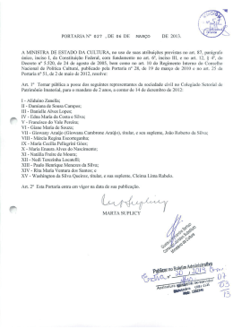 Portaria n° 27 GM/MinC, de 06/03/2013