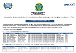 HOMOLOGA&Ccedil;&Atilde;O DE ISEN&Ccedil;&Atilde;O - NIS