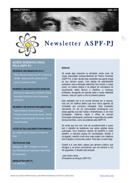 Descarrega a Newsletter - ASPF-PJ