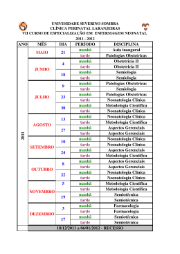 ANO M&Ecirc;S DIA PER&Iacute;ODO DISCIPLINA manh&atilde; Aula inaugural tarde