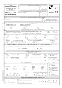 Modelo 22 - Portal das Finan&ccedil;as