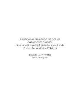 Regime de Gest&atilde;o Financeira e Presta&ccedil;&atilde;o de Contas das Escolas