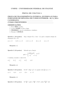 Prova com gabarito CCO e SIN