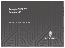 Manual do usuário Relógio ENERGY Relógio UP