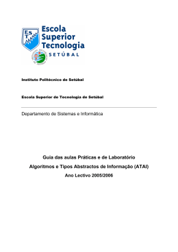 S&eacute;rie 1 &ndash; Programas Simples - Instituto Polit&eacute;cnico de Set&uacute;bal