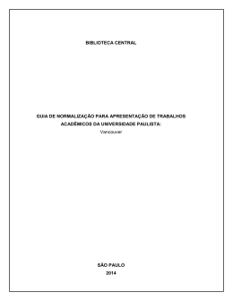 0 BIBLIOTECA CENTRAL GUIA DE NORMALIZAÇÃO PARA