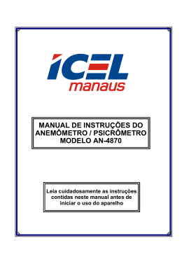manual de instruções do anemômetro / psicrômetro