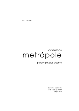 Governança Metropolitana nas Américas