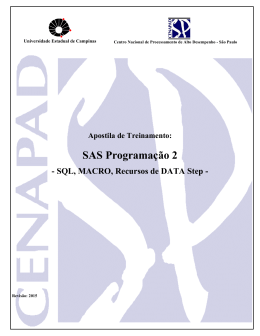 SAS Programação 2 - Cenapad SP
