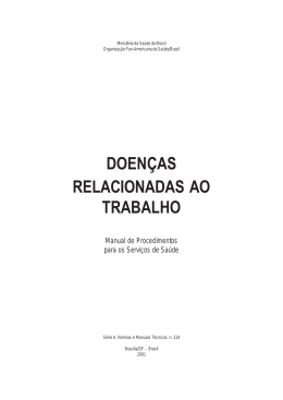 Doen&ccedil;as relacionadas ao trabalho