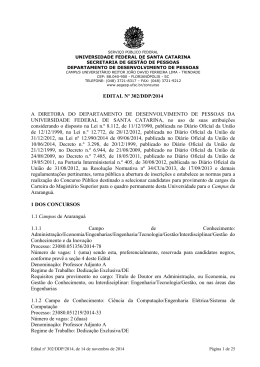 Edital - Universidade Federal de Santa Catarina