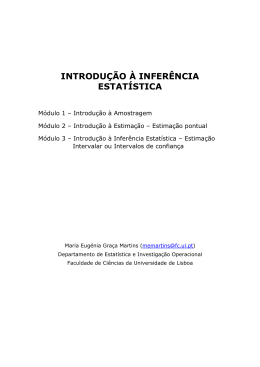 introdu&ccedil;&atilde;o &agrave; infer&ecirc;ncia estat&iacute;stica