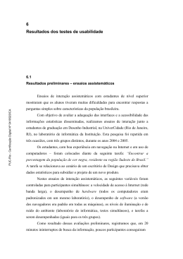 6 Resultados dos testes de usabilidade