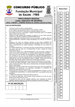 Prova - Analista de Sistemas