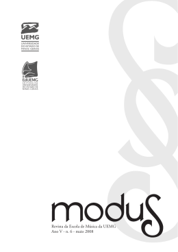 Revista da Escola de M&uacute;sica da UEMG Ano V - n. 6 - maio