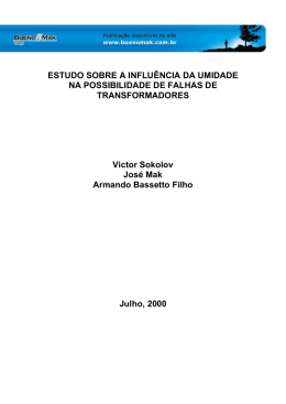 ESTUDO SOBRE A INFLU&Ecirc;NCIA DA UMIDADE NA