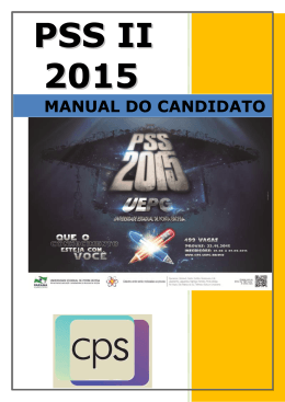 PSS II - CPS - Universidade Estadual de Ponta Grossa