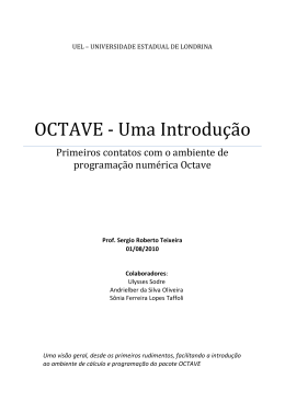 OCTAVE - Uma Introdução - Prof. Rodrigo Nobre Fernandez