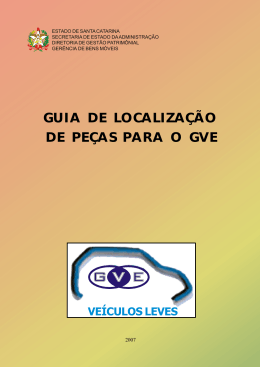 guia de localização de peças para o gve veículos leves