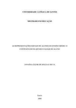 Janaina Silva - unisantos - Universidade Cat&oacute;lica de Santos