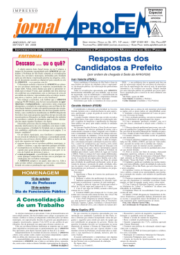 Respostas dos Candidatos a Prefeito Respostas dos Candidatos a