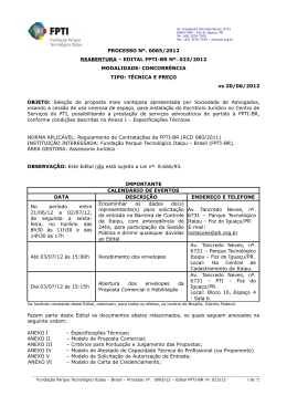 REABERTURA de Edital para