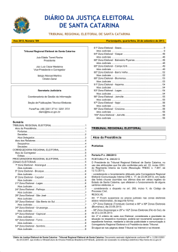 diário da justiça eleitoral de santa catarina