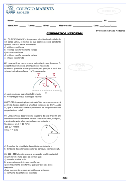 FÍSICA I – 1º ANO –E.M. Prof. Adriano Medeiros - Marista Centro