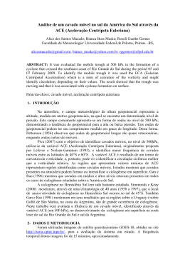 An&aacute;lise de um cavado m&oacute;vel no sul da Am&eacute;rica do Sul