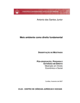 Antonio dos Santos Junior Meio ambiente como