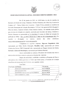 SECRETARIA DE ESTADO DAJUSTIÇA, CãDADANIA E DIREITOS
