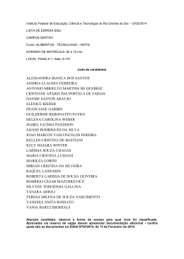 Lista de Espera SiSU 2014