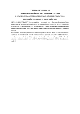 Convocação para o Exame de Capacitação Física