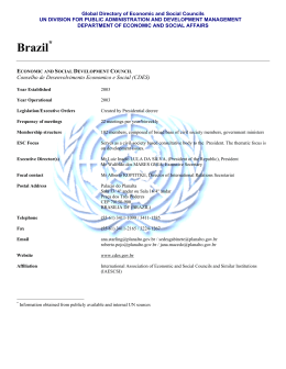 Economic and Social Development Council, Brazil