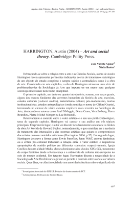 HARRINGTON, Austin (2004) &ndash; Art and social theory. Cambridge