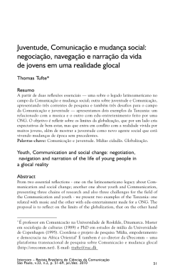 Juventude, Comunica&ccedil;&atilde;o e mudan&ccedil;a social: negocia&ccedil;&atilde;o