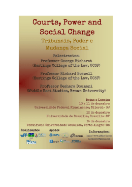 Gourts, Power and Social Change - Universidade Federal Fluminense